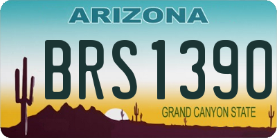 AZ license plate BRS1390