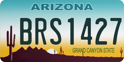 AZ license plate BRS1427