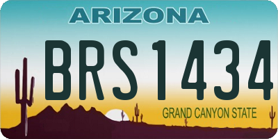 AZ license plate BRS1434