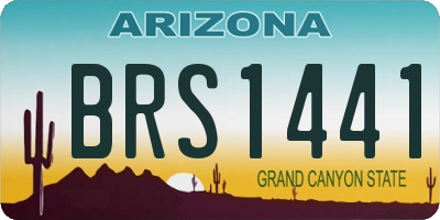 AZ license plate BRS1441