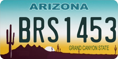 AZ license plate BRS1453