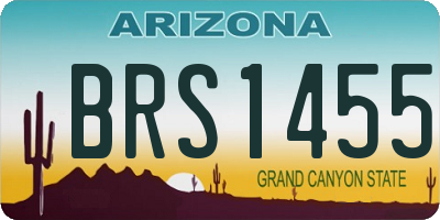 AZ license plate BRS1455