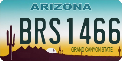 AZ license plate BRS1466