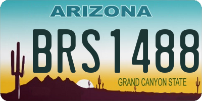 AZ license plate BRS1488