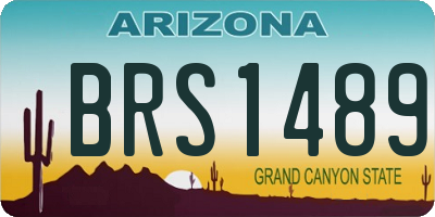 AZ license plate BRS1489