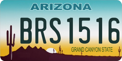 AZ license plate BRS1516