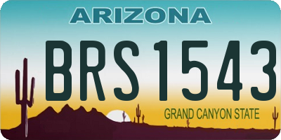 AZ license plate BRS1543