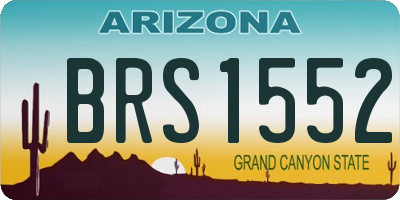 AZ license plate BRS1552