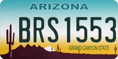 AZ license plate BRS1553