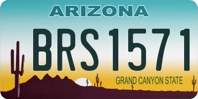 AZ license plate BRS1571