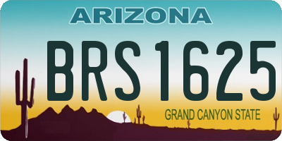 AZ license plate BRS1625