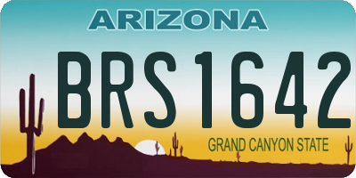 AZ license plate BRS1642