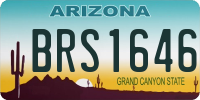 AZ license plate BRS1646