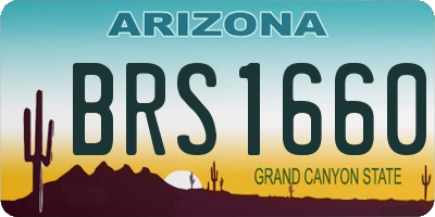 AZ license plate BRS1660