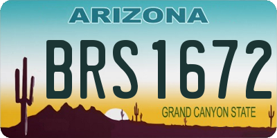 AZ license plate BRS1672