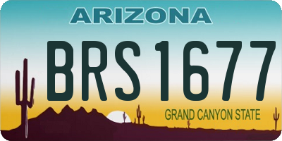 AZ license plate BRS1677