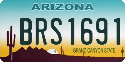 AZ license plate BRS1691