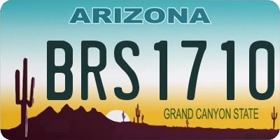 AZ license plate BRS1710