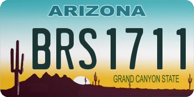 AZ license plate BRS1711