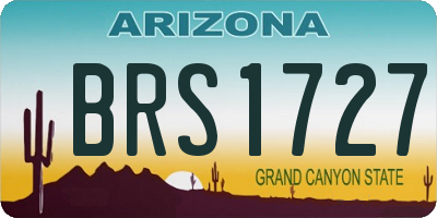 AZ license plate BRS1727