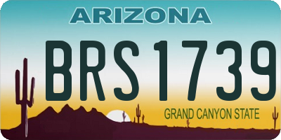 AZ license plate BRS1739