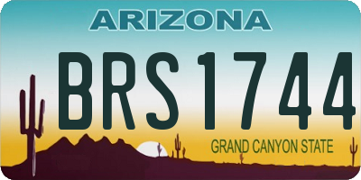 AZ license plate BRS1744