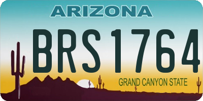 AZ license plate BRS1764