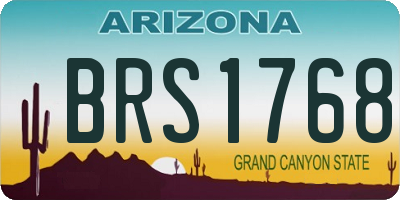 AZ license plate BRS1768