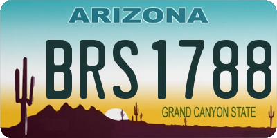AZ license plate BRS1788