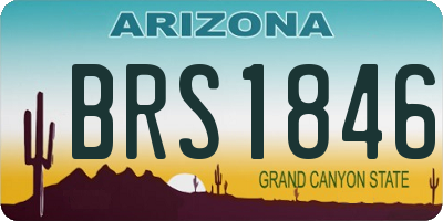 AZ license plate BRS1846
