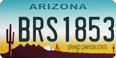 AZ license plate BRS1853