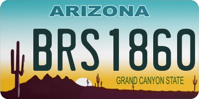 AZ license plate BRS1860