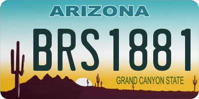 AZ license plate BRS1881