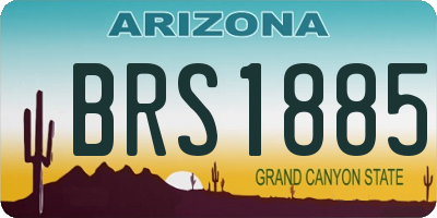 AZ license plate BRS1885