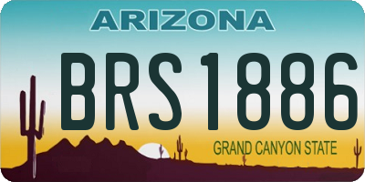 AZ license plate BRS1886