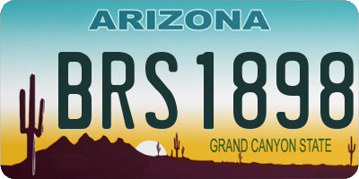 AZ license plate BRS1898