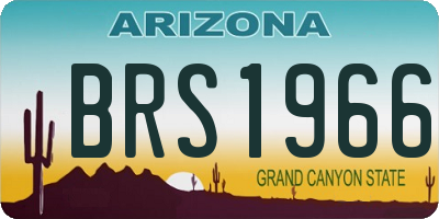 AZ license plate BRS1966