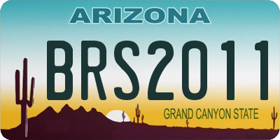 AZ license plate BRS2011