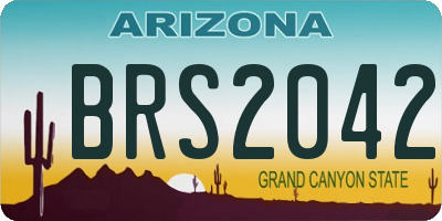 AZ license plate BRS2042