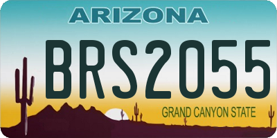 AZ license plate BRS2055