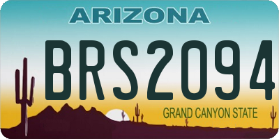 AZ license plate BRS2094