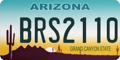 AZ license plate BRS2110