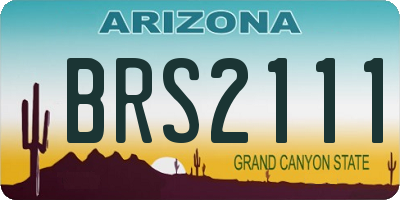 AZ license plate BRS2111