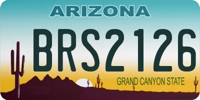 AZ license plate BRS2126