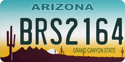 AZ license plate BRS2164