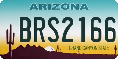 AZ license plate BRS2166