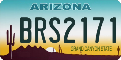 AZ license plate BRS2171