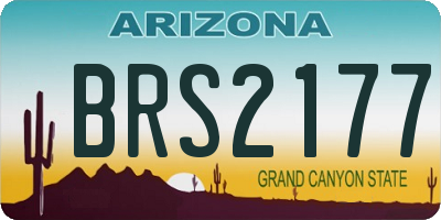 AZ license plate BRS2177