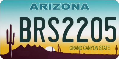AZ license plate BRS2205