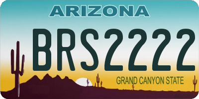 AZ license plate BRS2222